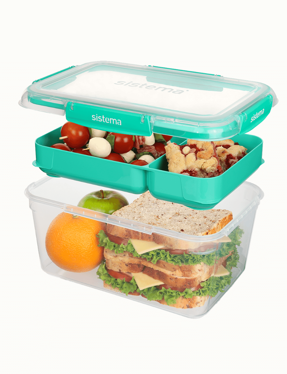 3.35L Rectangle Stax™ TO GO™-Minty Teal
