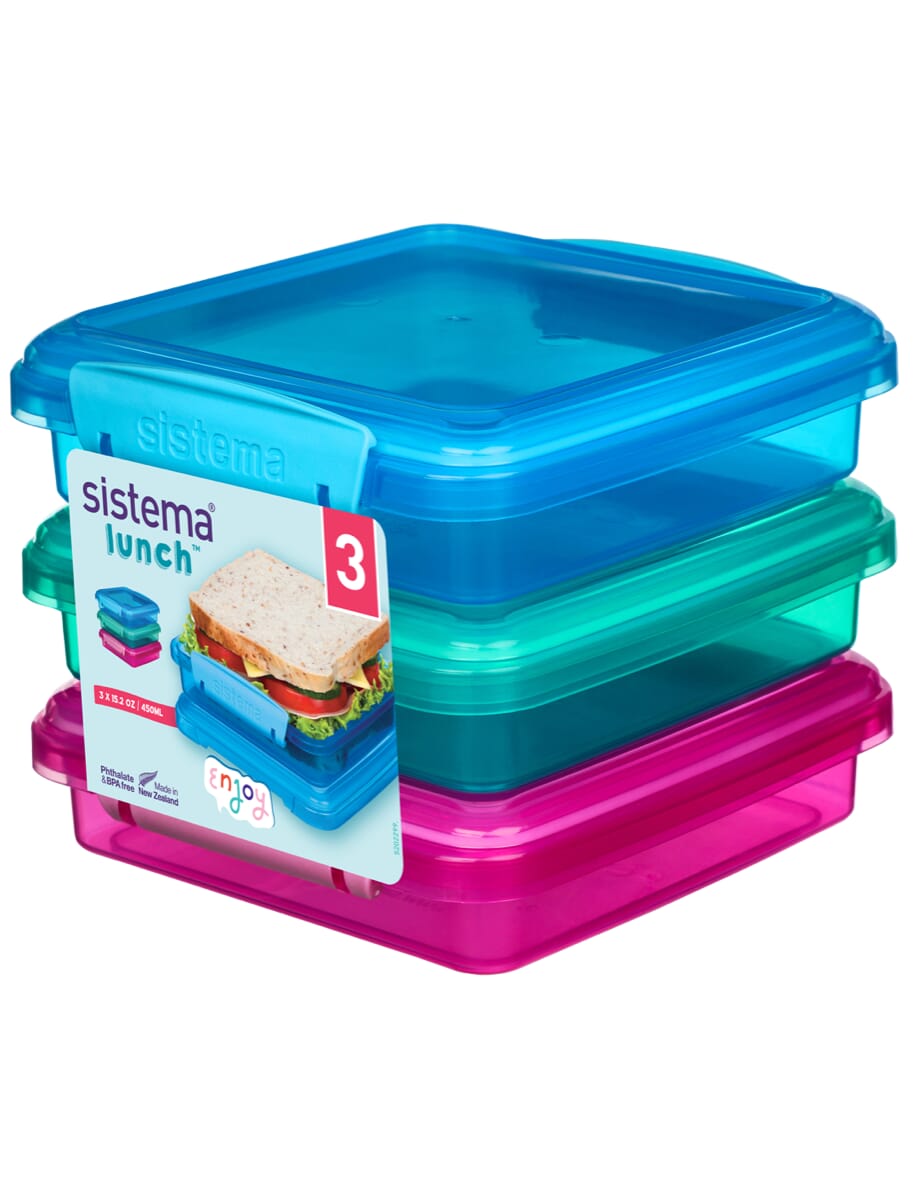 Sistema Lunch Sandwich Box 450 ml Assorted Colours 