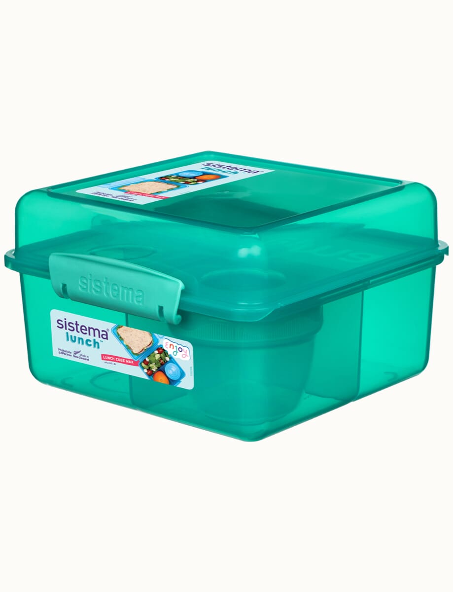 2L Lunch Cube Max with Yogurt Pot-Teal
