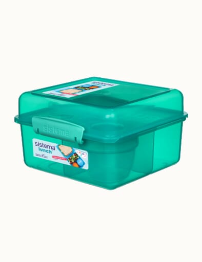 Sistema Quaddie Large Lunch Food Box 2L With Bottle Work School Office BPA  Free