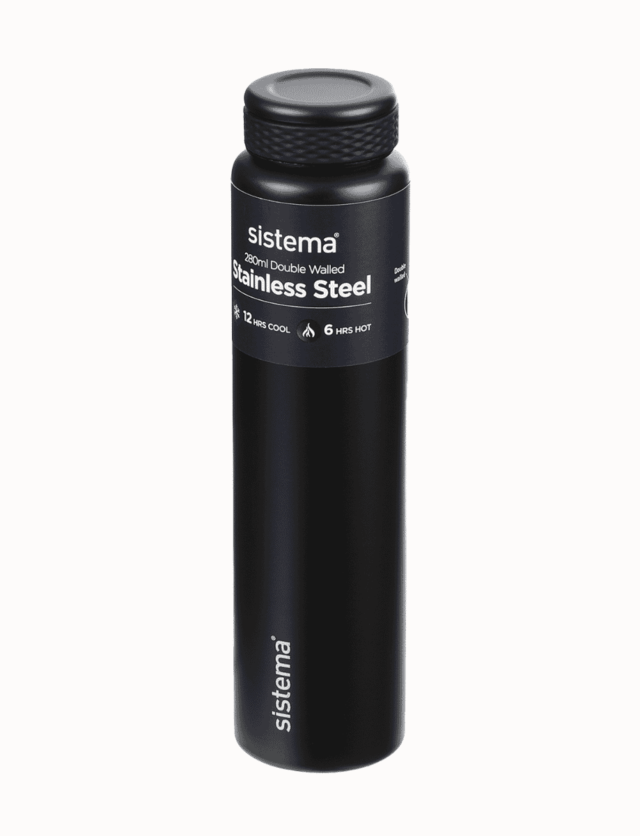 280ml Stainless Steel Bottle-Black