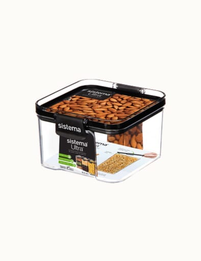 Sistema Klip It Cereal Container 145 ozs Clear / Aqua 17.75 Cups