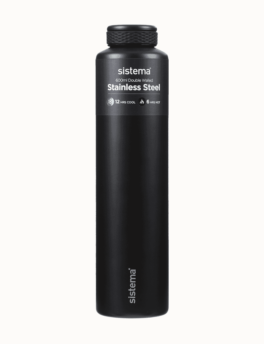 600ml Stainless Steel Bottle-Black