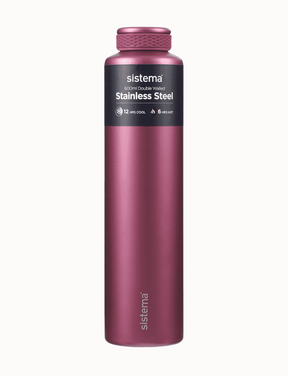 600ml Stainless Steel Bottle-Fig Purple 