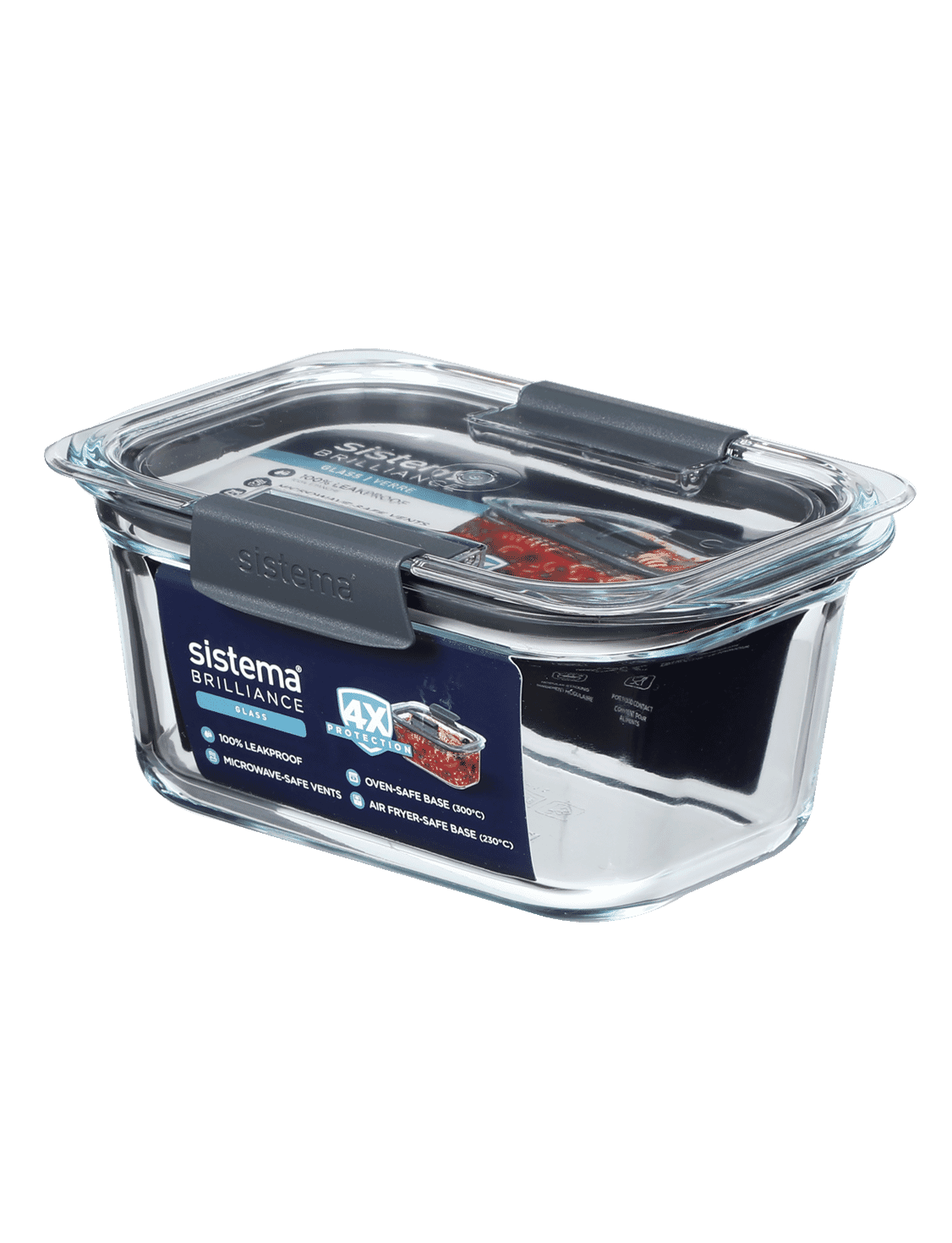 1.1 L Brilliance Glass Rectangle | Sistema
