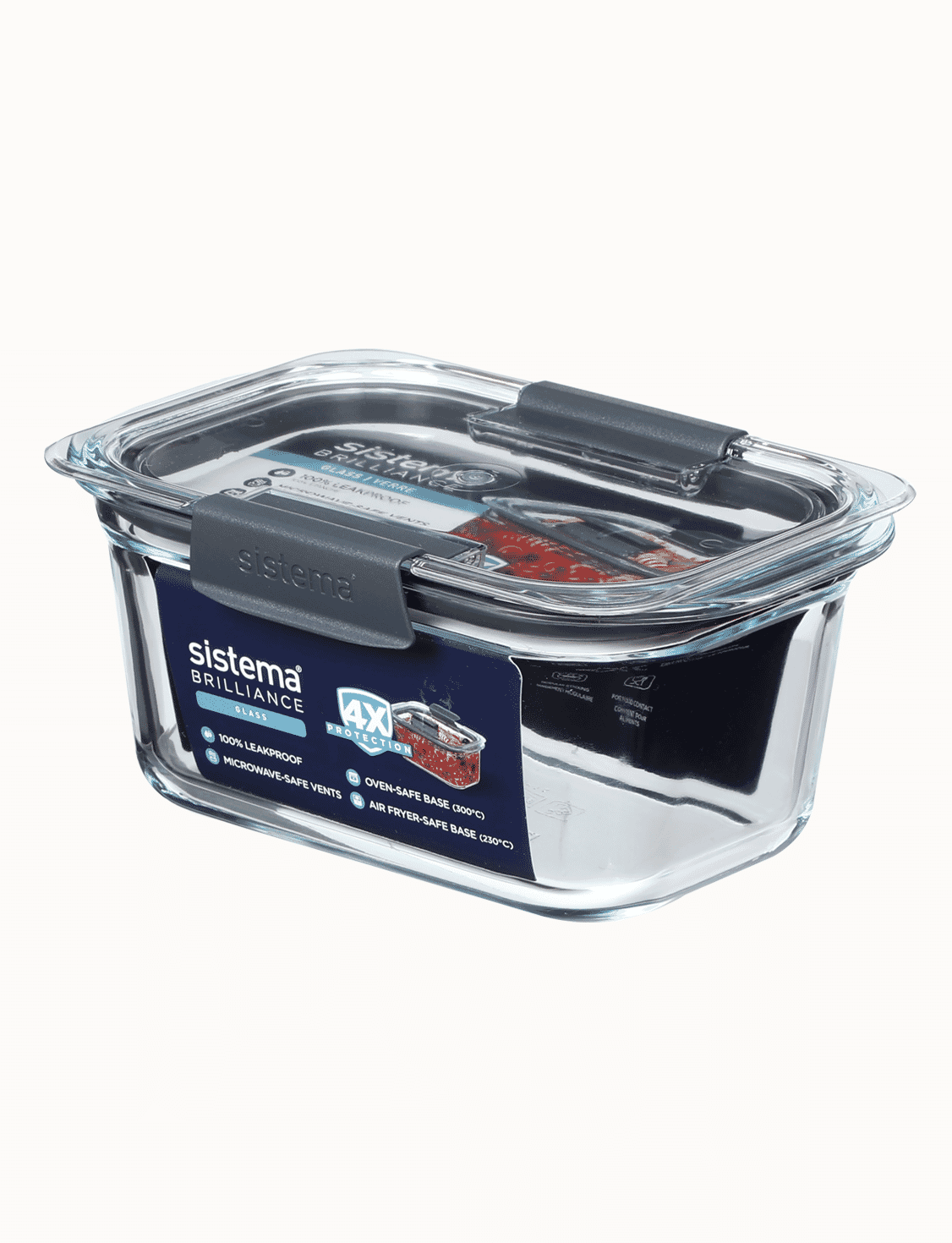 1.1 L Brilliance Glass Rectangle | Sistema