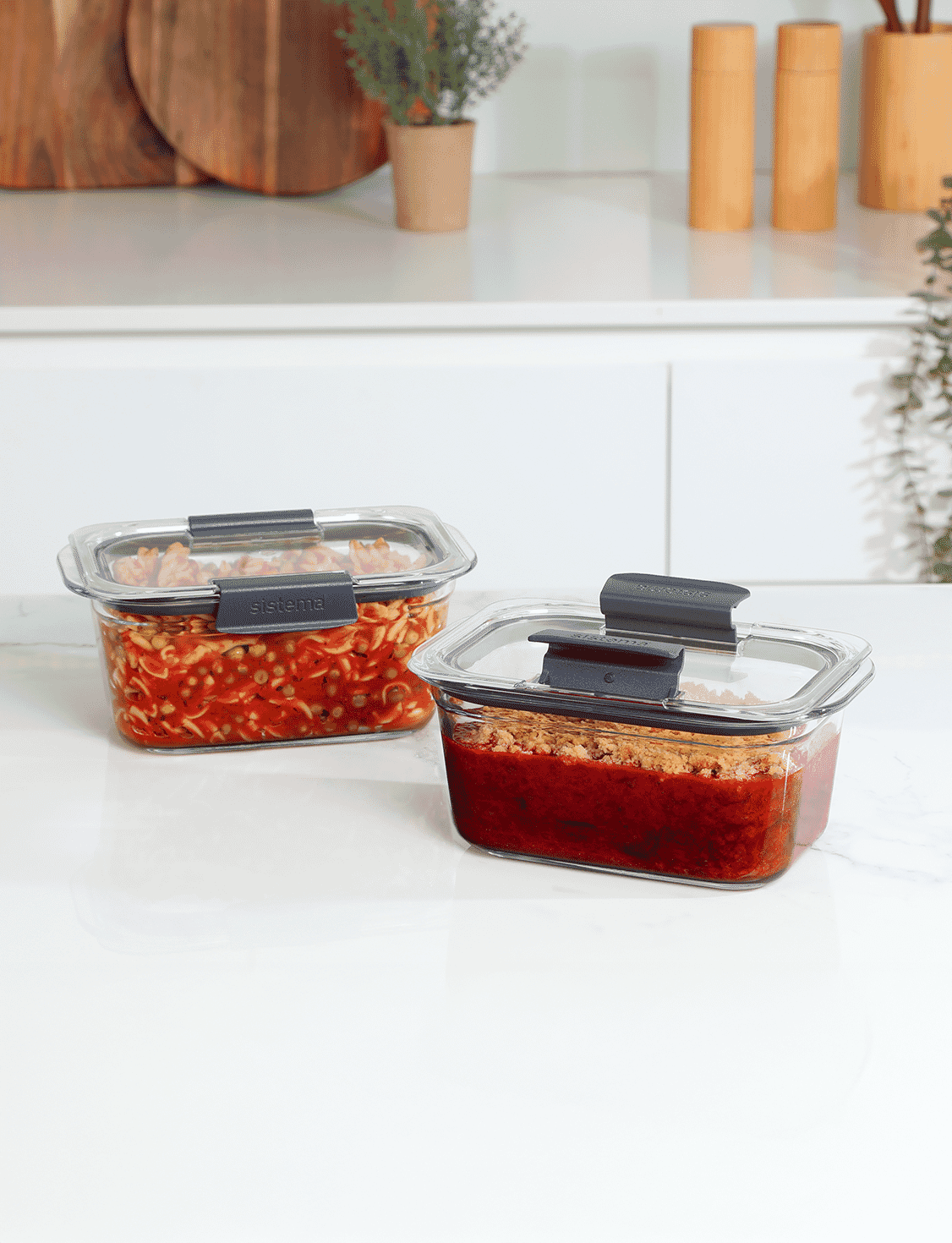 1.1 L Brilliance Glass Rectangle | Sistema