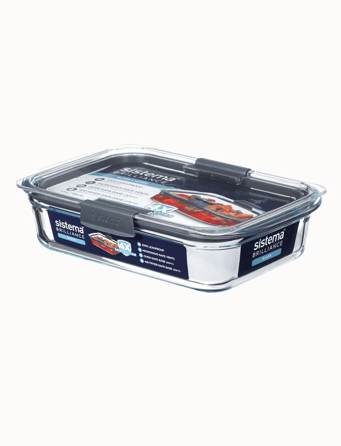 1.9 L Brilliance Glass Rectangle | Sistema