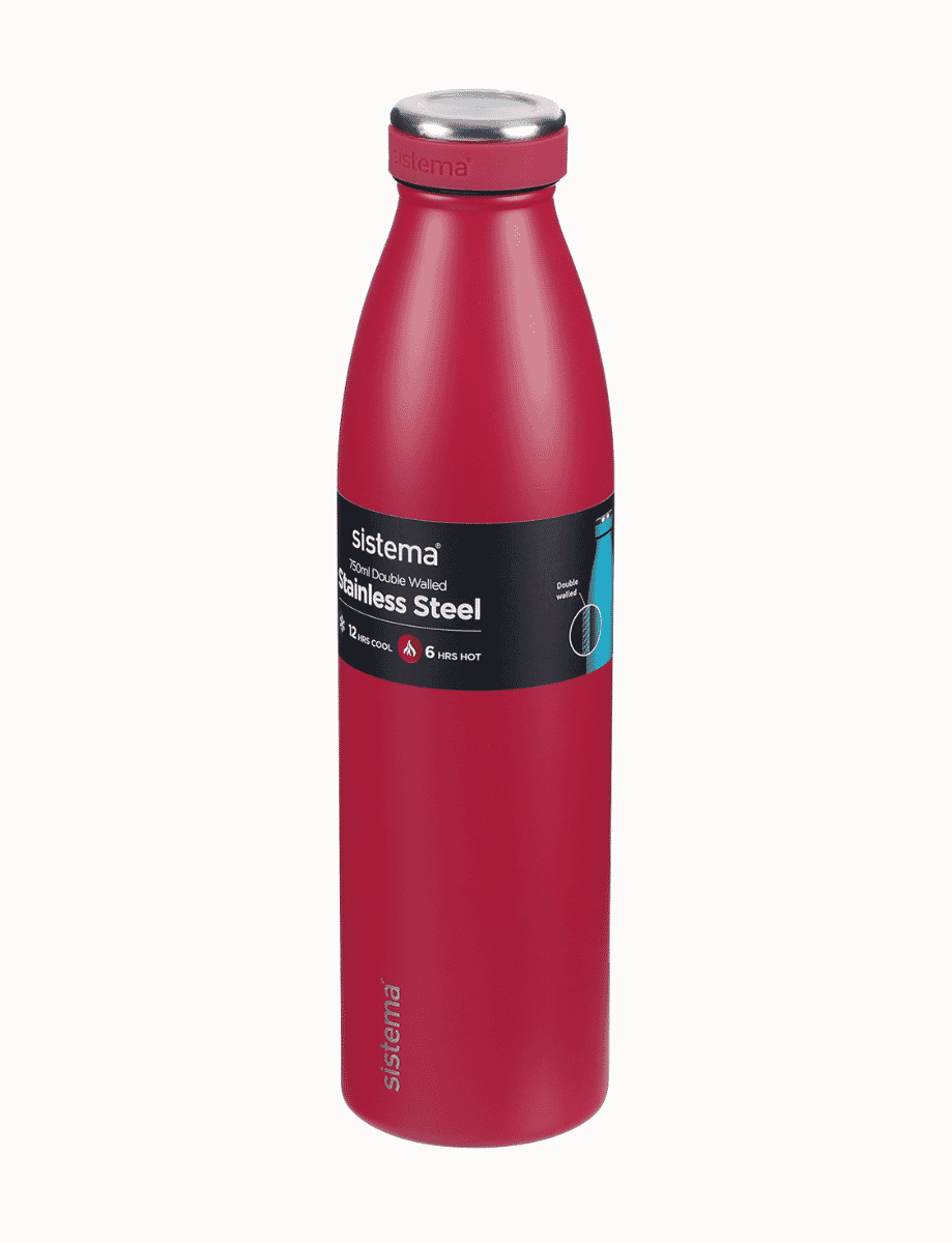 750ml Stainless Steel Bottle-Ruby