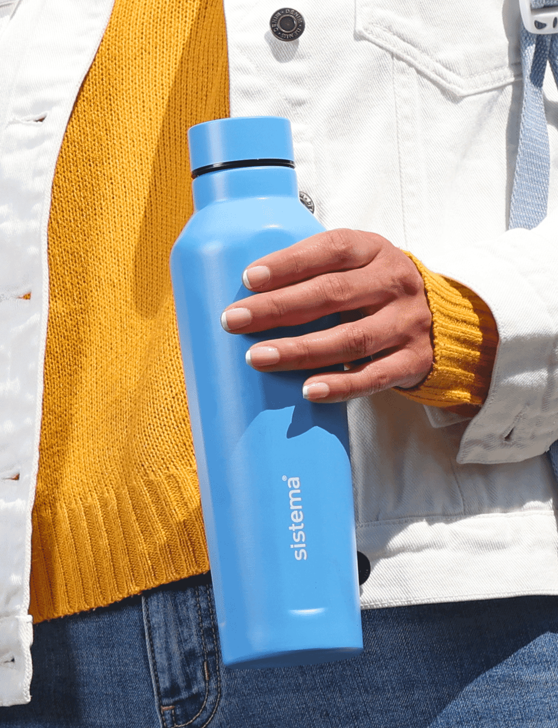 870 mL Easy Grip Stainless Steel-Santorini