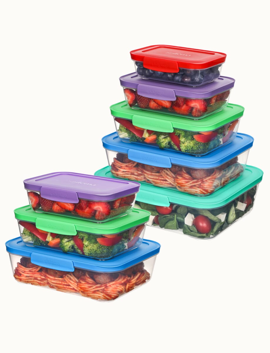 Sistema sistema nest it food storage containers with lids, multicolor,  (pack of 8)