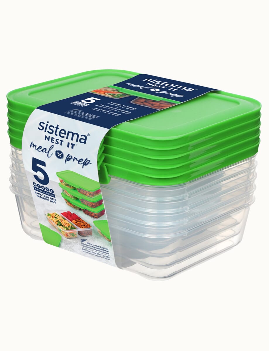 Round Food Container Meal Prep Set 4 x 1.65 Cup Containers