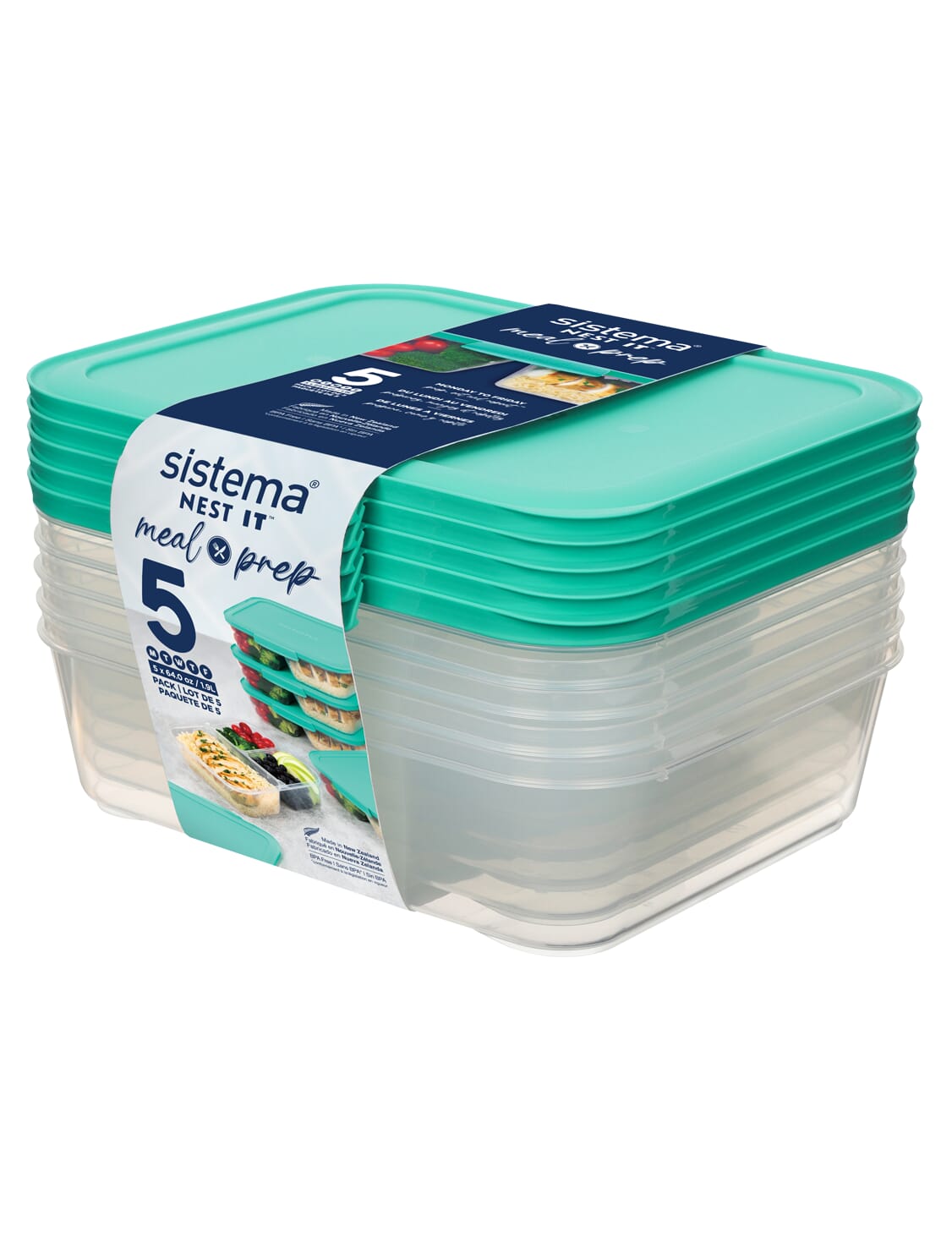 1.9L Meal Prep 5 Pack | Sistema