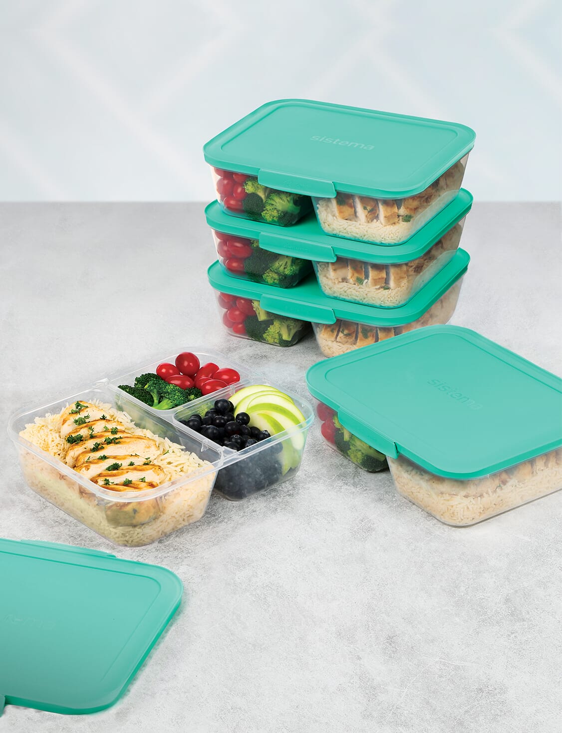 Meal Prep Containers, Microwavable Reusable Food Containers with Lids for  Food Prepping , Plastic Lunch Boxes Food Boxes- Stackable, Freezer