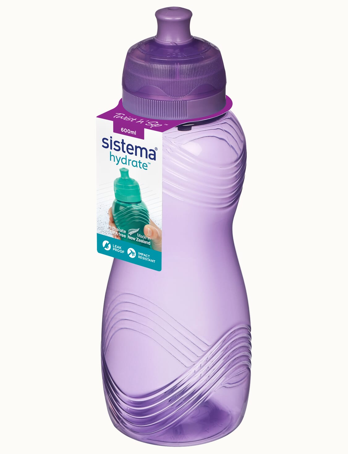 600ml Wave Bottle-Misty Purple