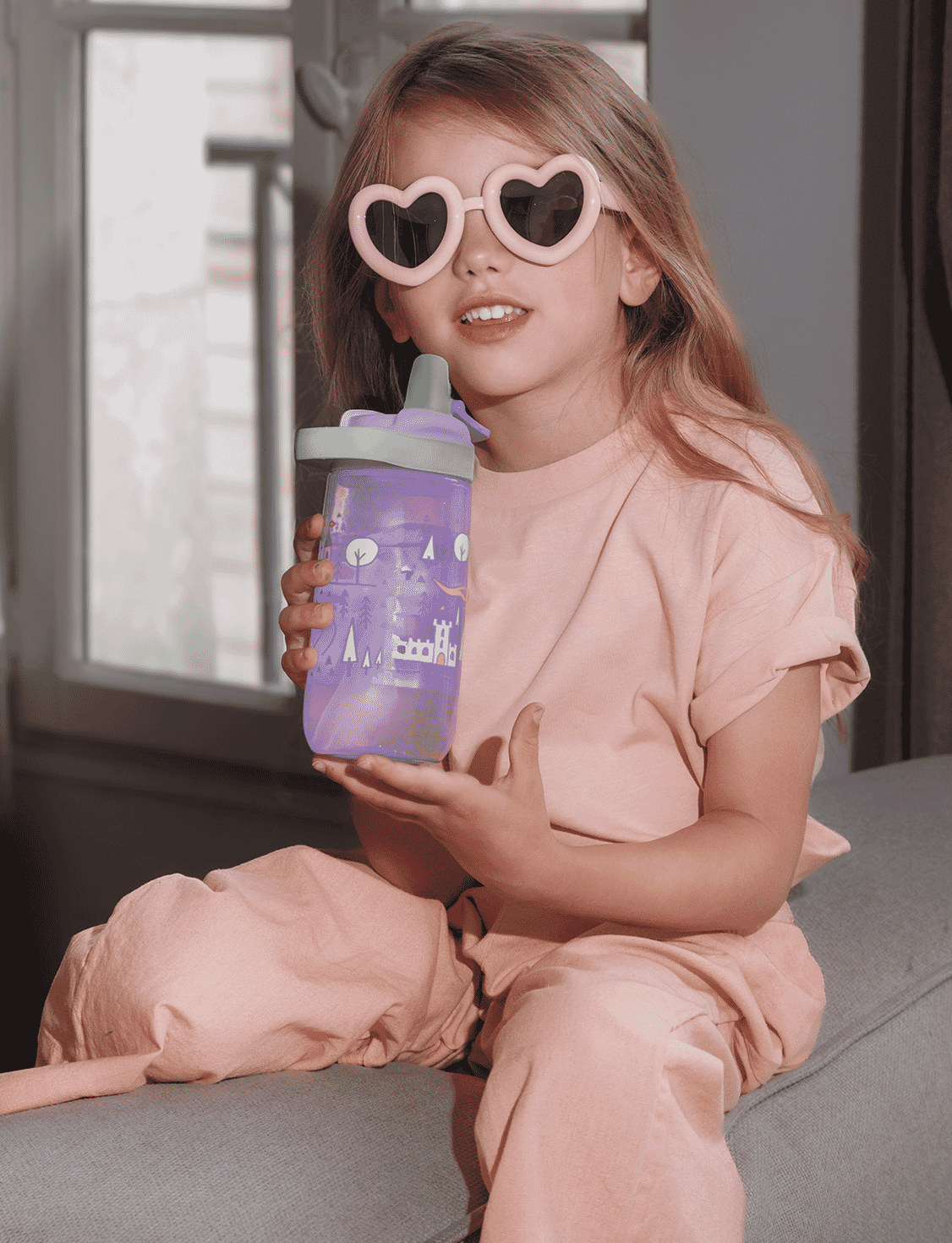 500 mL Easy Sip Water Bottle-Fairy Dust