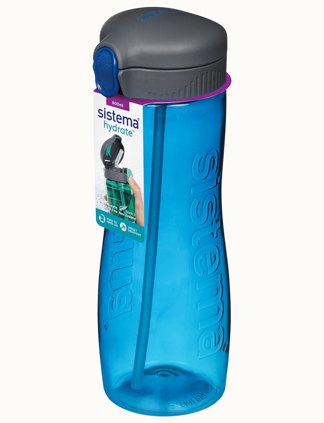 Reusable Water Bottle With Flip Straw, 1 Litre, Water Bottle