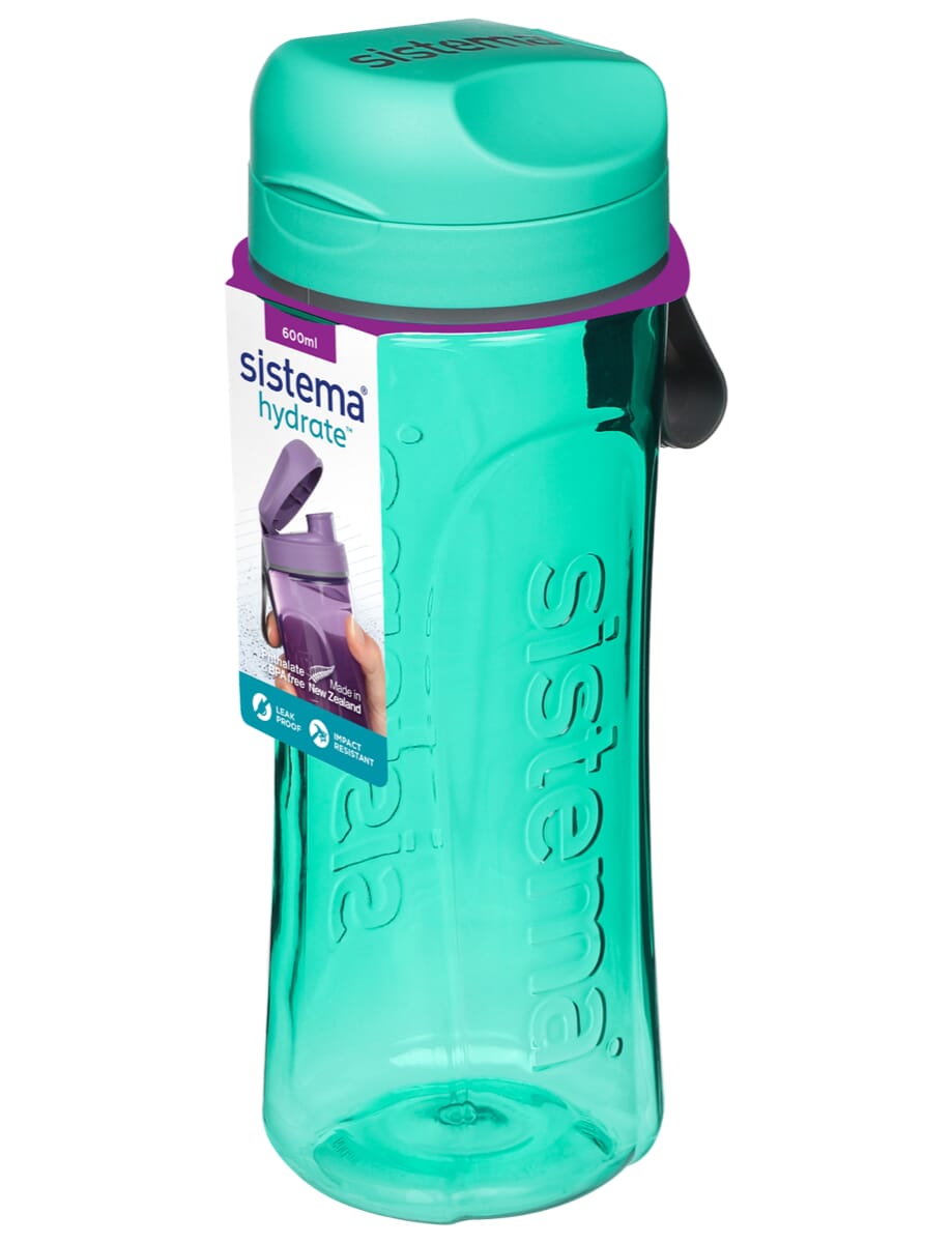 Sistema Renew Wave Bottle 600ml Light Blue School Drinks Water Travel Work 