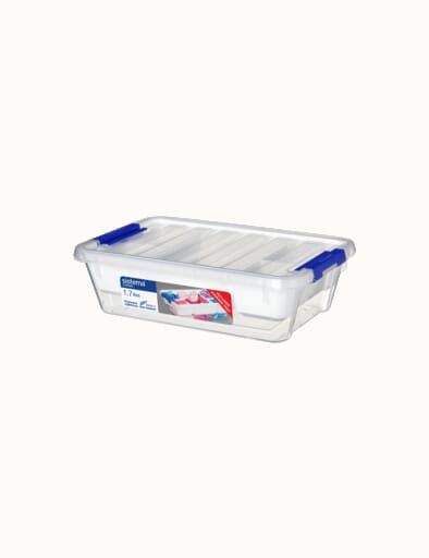 Buy Plastic 3.5 Litre Flat Storage Box with Lid