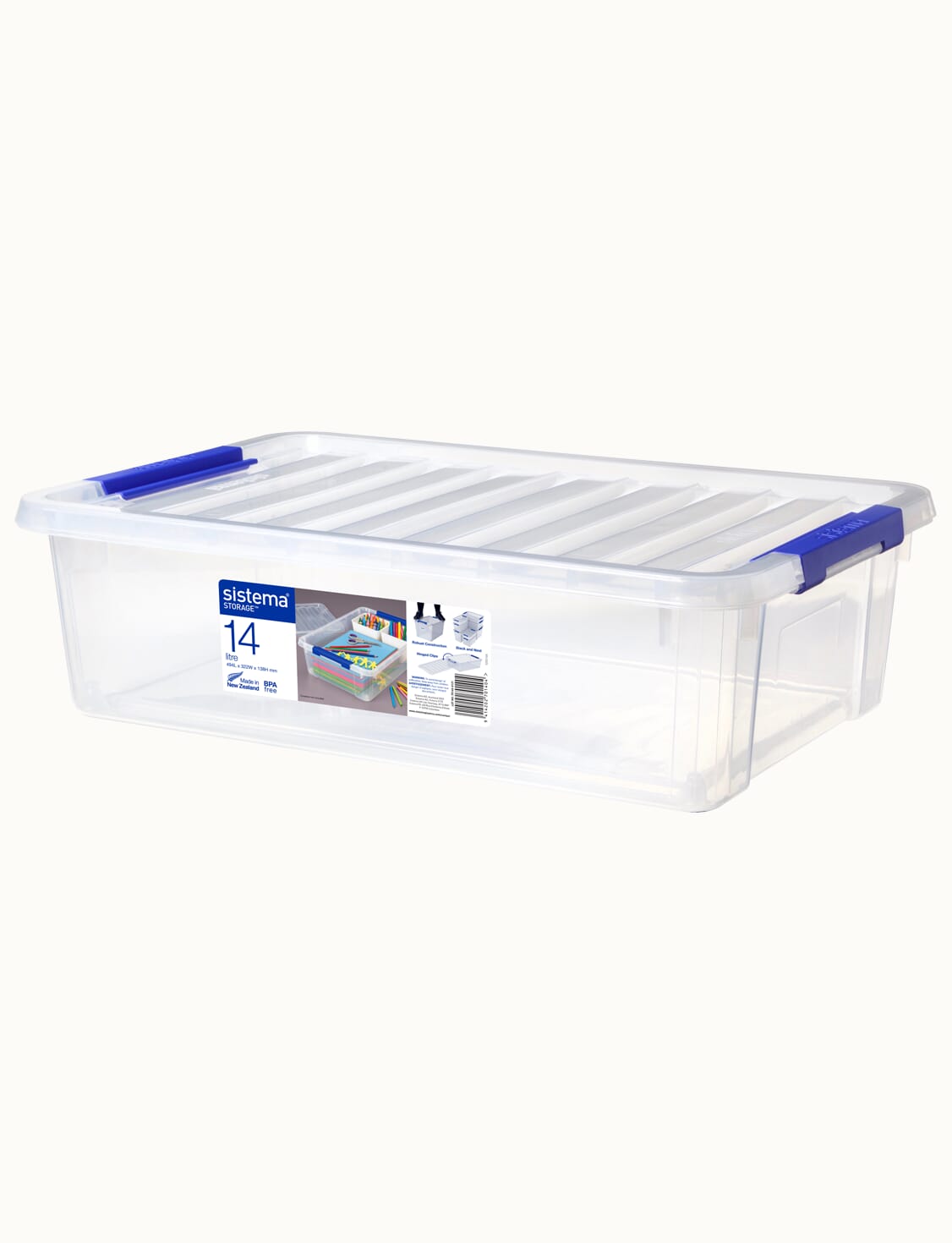 Clip Top Small Storage Boxes With Clip Lid & Carry Handles. For