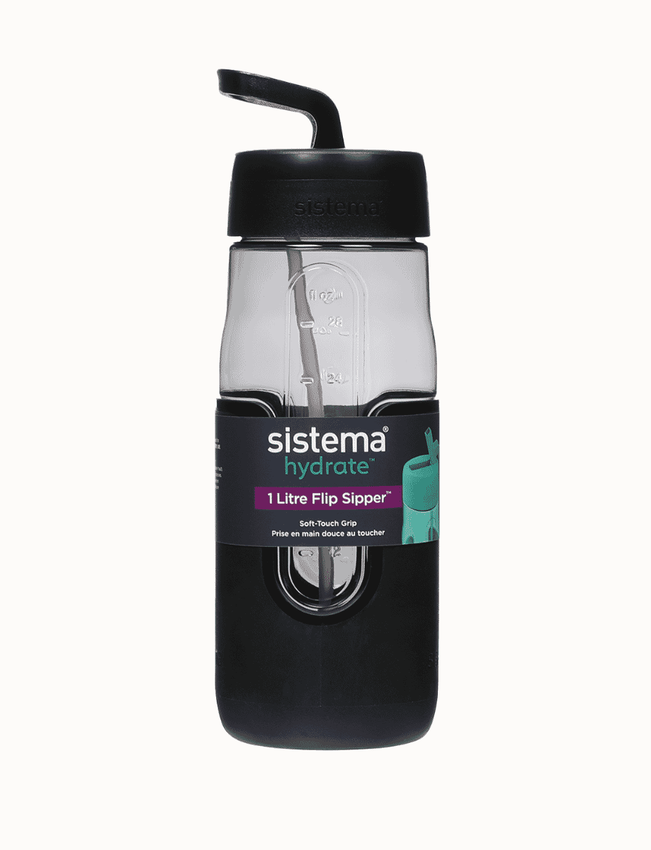 1 Litre Flip Sipper™ Bottle-Black