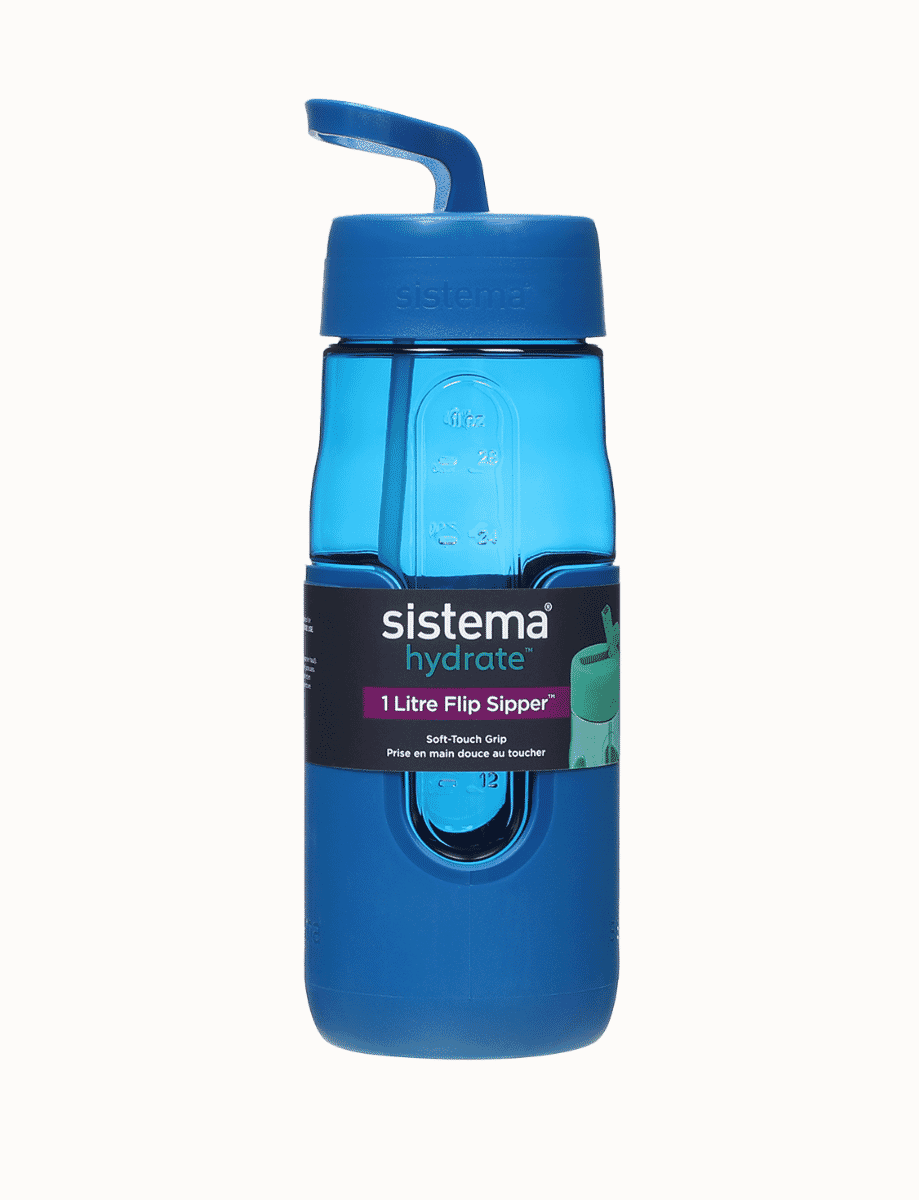 1 Litre Flip Sipper™ Bottle-Ocean Blue