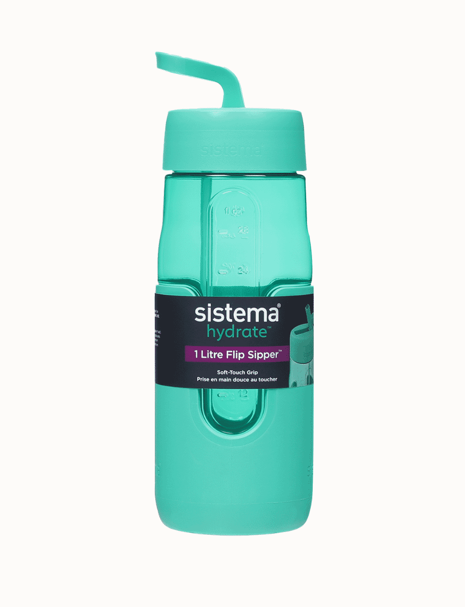 1 Litre Flip Sipper™ Bottle-Minty Teal