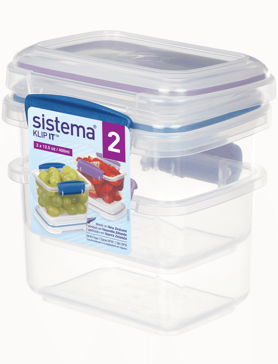 Sistema To Go Divided Snack Container, 13.5 oz, Plastic 