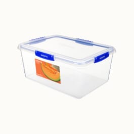 Small stackable and nesting storage bin with lid, 7.5L, Plastic File  Cabinet: Streamlined Office Storage