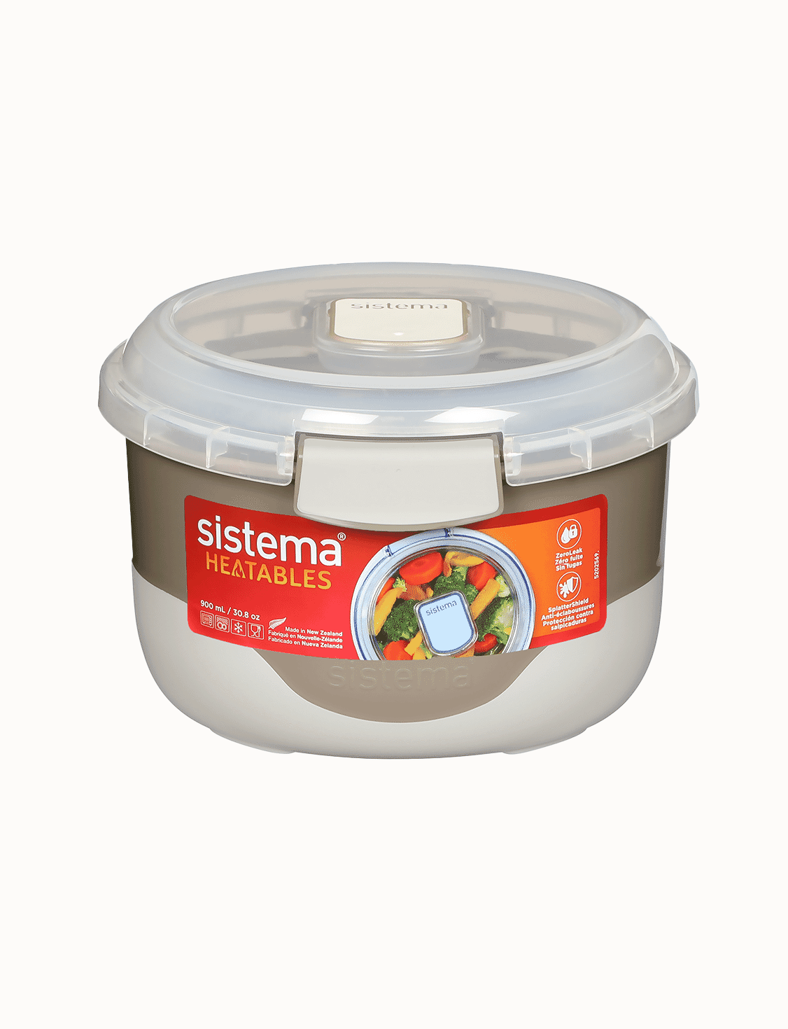 900 mL Round Container-Latte