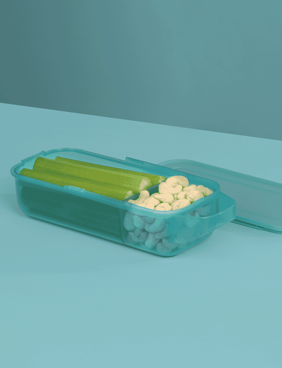 Sistema Bento Box To Go Lunch Box With Yoghurt/Fruit Pot 1.25 L Made Using  Recycled Plastic Recyclable With Terracycle Teal Stone