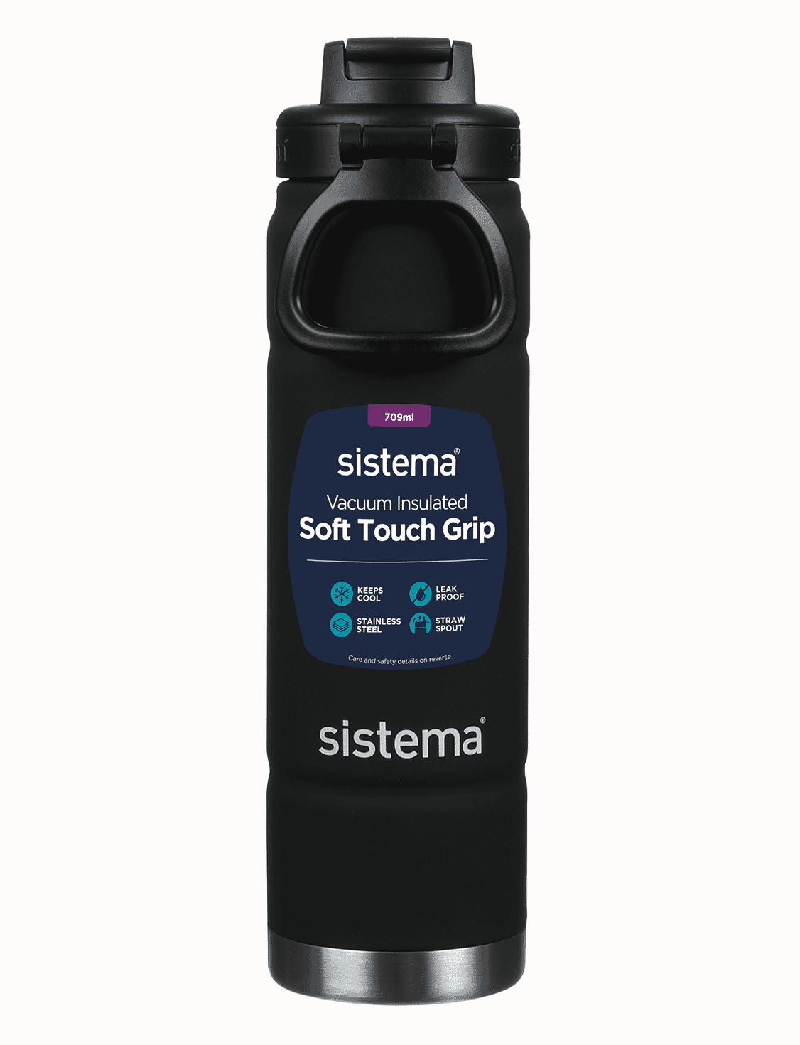 709 mL Soft Touch Grip-Black