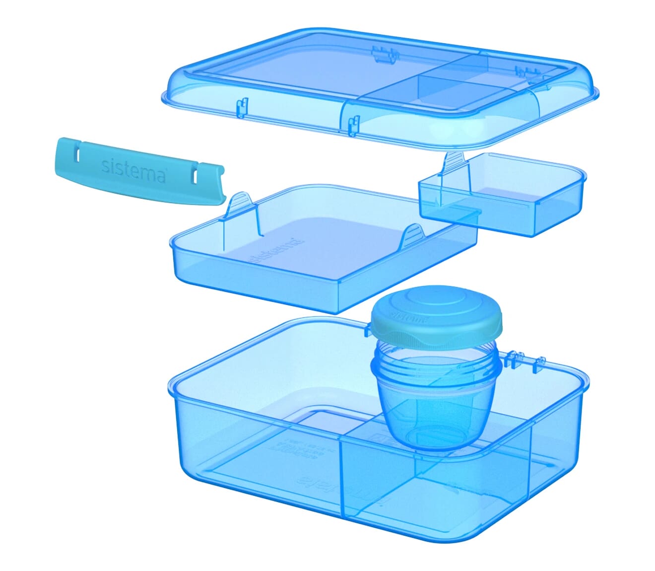 Bento Cube Lunch Box 1,65 L Blue - Sistema →